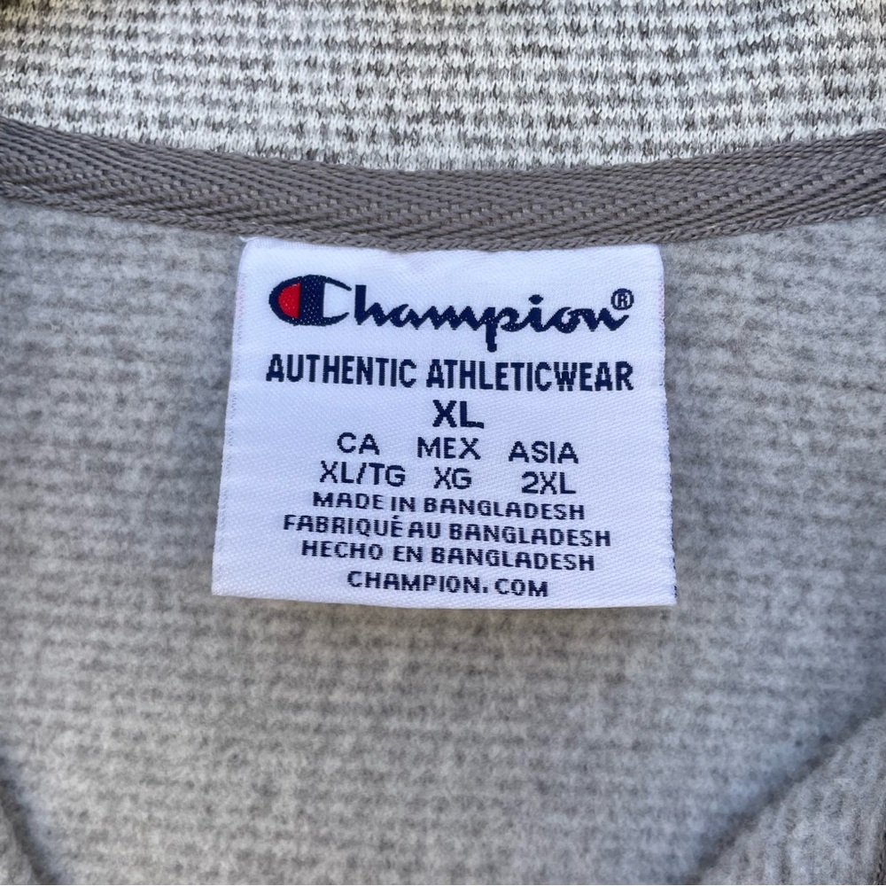 Champion Ole Miss Rebels Grey/White 1/4-Zip Fleece Pullover XL - Picture 11 of 13